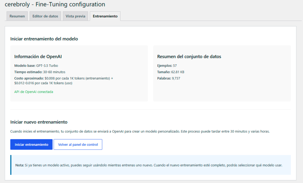 plugin WordPress fine-tuning